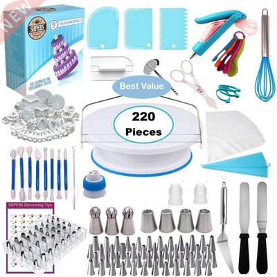 220pcs Decorating Nozzle Set Cake Tools  Baking Kitchen