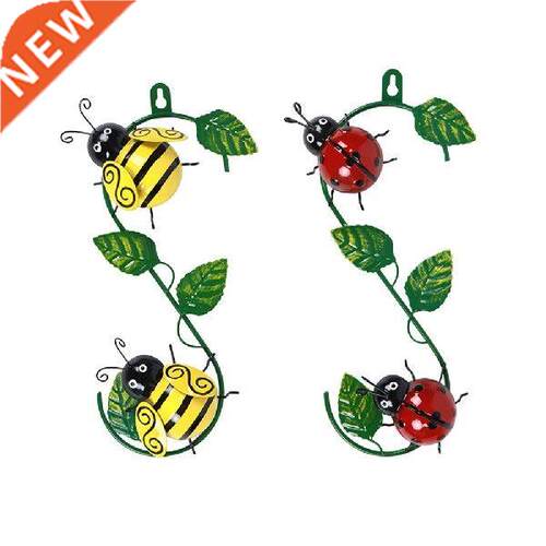 Metal Iron Ladybug Figurine Wall Hanging Simulated Insects