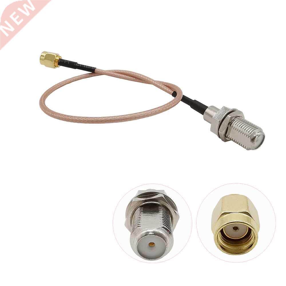 F Female Bulkhead to RP SMA Male RG16 Cable Pigtail RF Coax