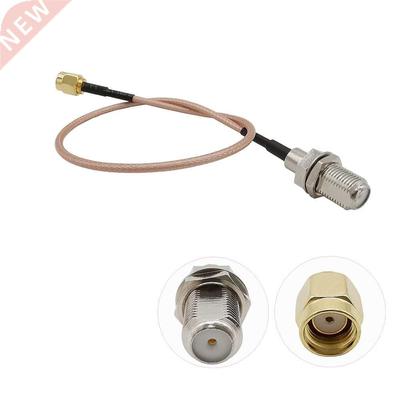 F Female Bulkhead to RP SMA Male RG16 Cable Pigtail RF Coax