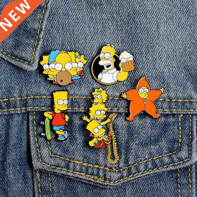 Cute Cartoon Anime Backpack Brooch Enamel Pins Metal Broches - 实物图