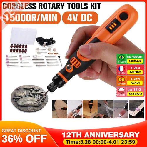 TOPSHAK 4V USB Mini Electric Grinding Variable Speed Rotary