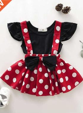 0-3Y Summer Pretty Infant Kids Baby Girls Clothes Sets Bla