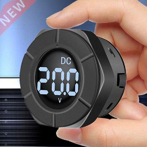 Car Voltmeter Digital Voltage Gauge Tester DC 0-00V Round