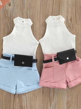 FOCUSNORM 4 Colors 0-4Y Summer Fashion Baby Girls Clothes Se