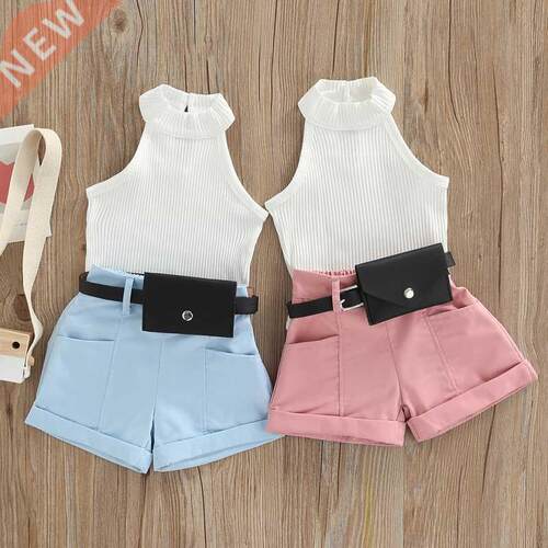 FOCUSNORM 4 Colors 0-4Y Summer Fashion Baby Girls Clothes Se