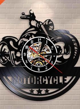 American Classic Motorcycle Wall Art Wall Clock Garage Sign