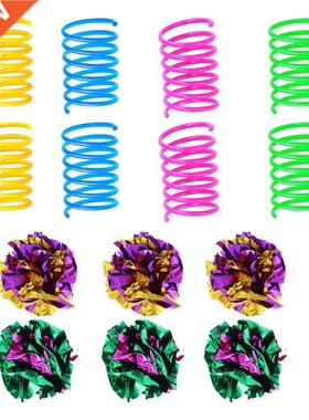 Cat Spring Toys Soft Cat Toys Glitter Balls for Kittens and