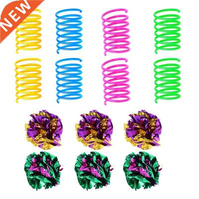 Cat Spring Toys Soft Cat Toys Glitter Balls for Kittens and