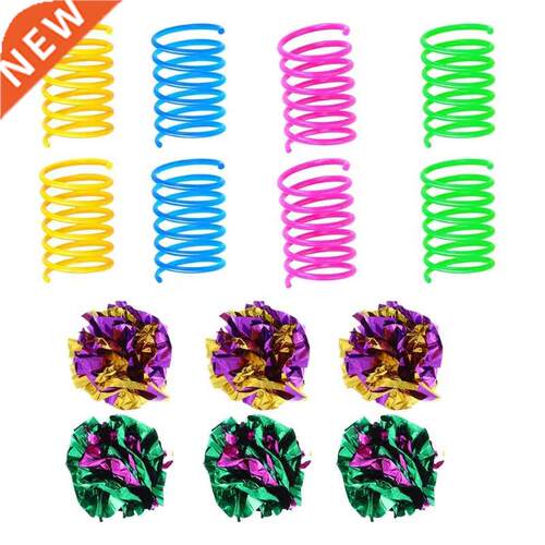 Cat Spring Toys Soft Cat Toys Glitter Balls for Kittens and