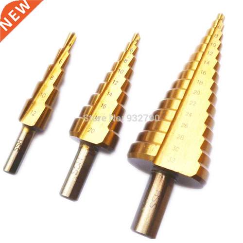3pcs 4-12/20/32mm Large Hss Cone Drill Bit Hole Cutter TriSh