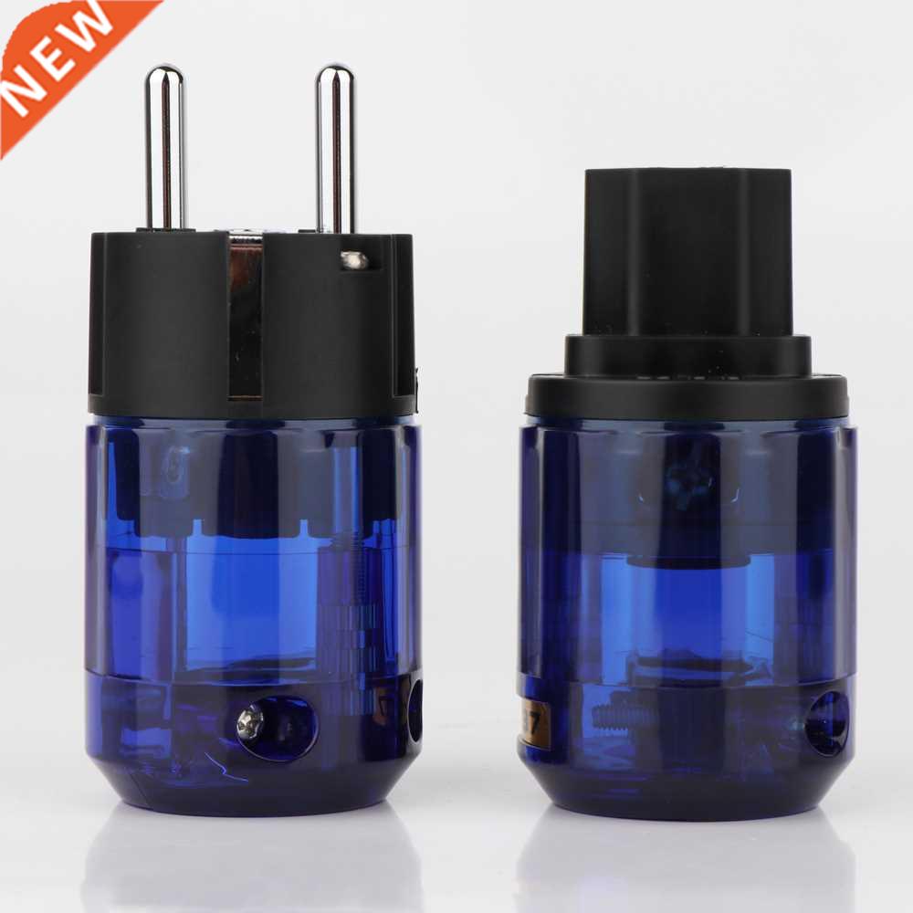 Set P-037E Rhodum Plated EU Power Connector C-037 EC Femal