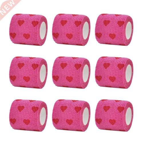 1/6/10 Pcs Red love heart Printed Medical Self Adhesive El