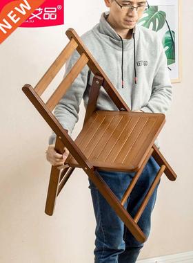 Bamboo Folding Chair Household Portable Backrest Stool