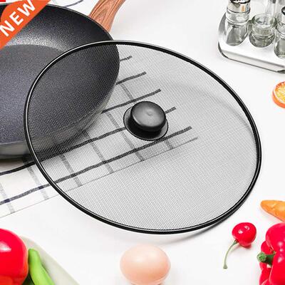 Iron Coating Splatter Screen With Knob Durable Easy Clean