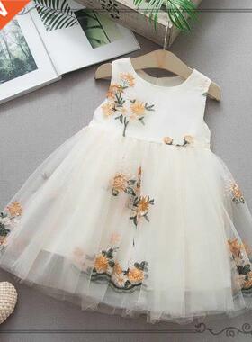 Girl Princess Dress Sleeveless Tutu Dress Summer Sleeveless