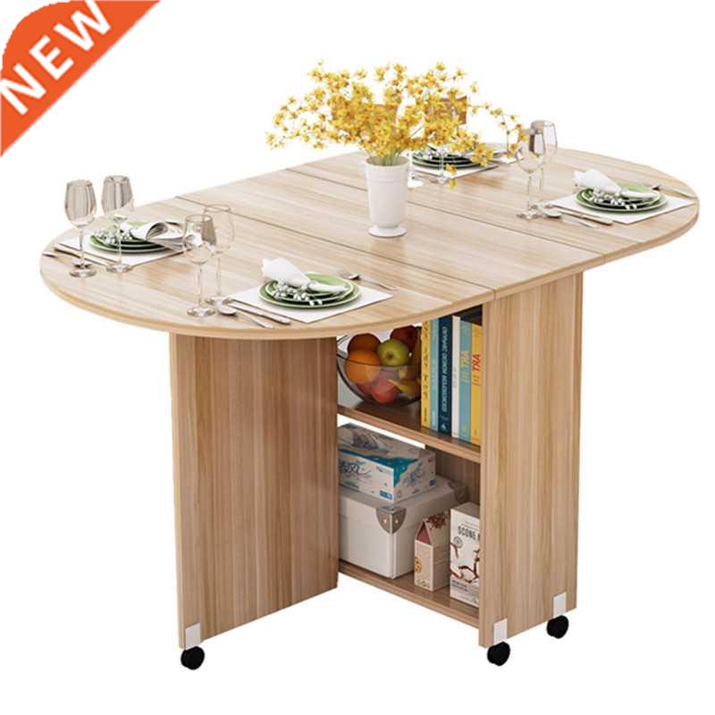 folding movable dining table with multidirectional wheel
