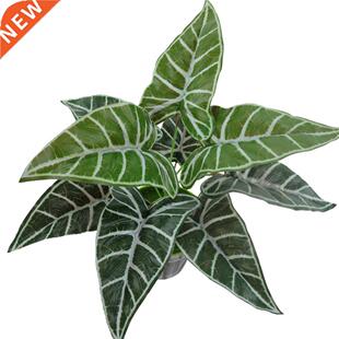1Pc Artificial Alocasia Leaves Fake Plant Home Office Party