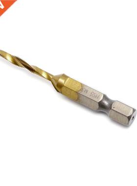 1PC Hex Shank M-M10 Titanium Plated HSS Hand Screw Thread M