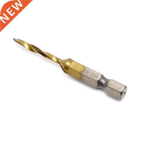 1PC Hex Shank M-M10 Titanium Plated HSS Hand Screw Thread M