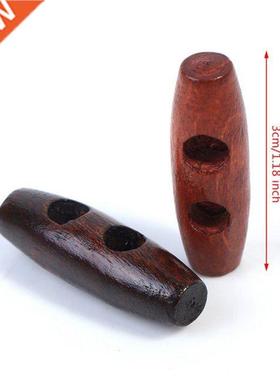 50pcs Toggle Sewing Wood Olive Buttons For Coats Sweater Sew