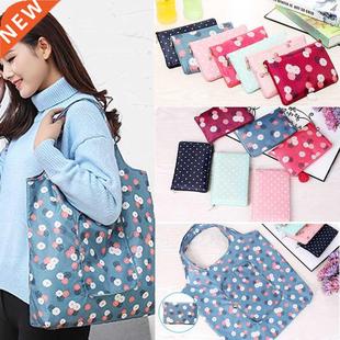 Cool Grocery Storage Handbag Foldable Key Chain Tote Pouch