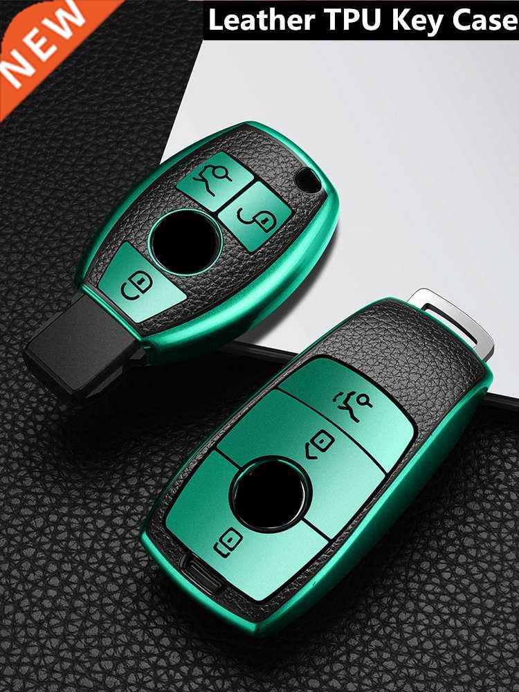 Leather TPU Car Key Fob Case ver Protector For Mercedes Benz