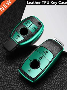 Leather TPU Car Key Fob Case ver Protector For Mercedes Benz
