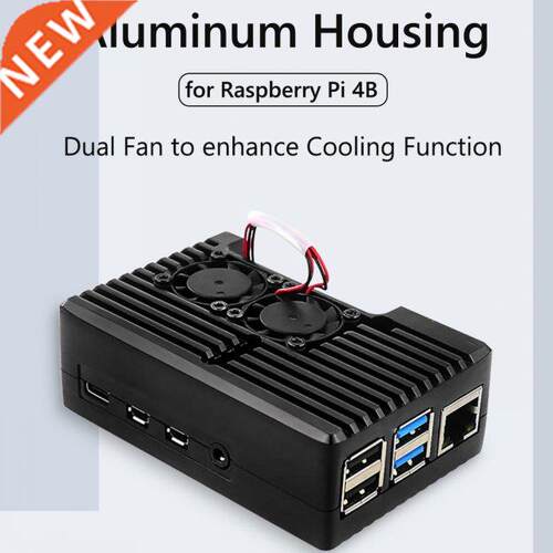 For Raspberry Pi 4B Aluminum Alloy Case Passive Cooling Shel