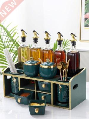 Kitchenware Emerald Ceramic Seasoning Tank Oil Bottle