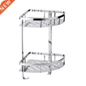 Layer Steel Bathroom Stainless Corner Shelf Double