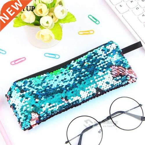 Sequin Pencil Case Flash Sequin Pen Bag School Supplies Girl