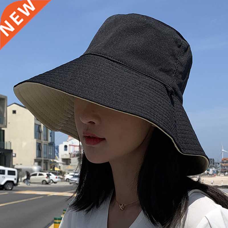Double-sided Foldable Bucket Hat for Women Girls Summer Sun