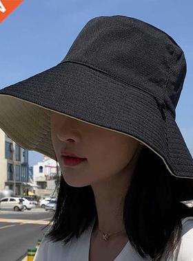 Double-sided Foldable Bucket Hat for Women Girls Summer Sun
