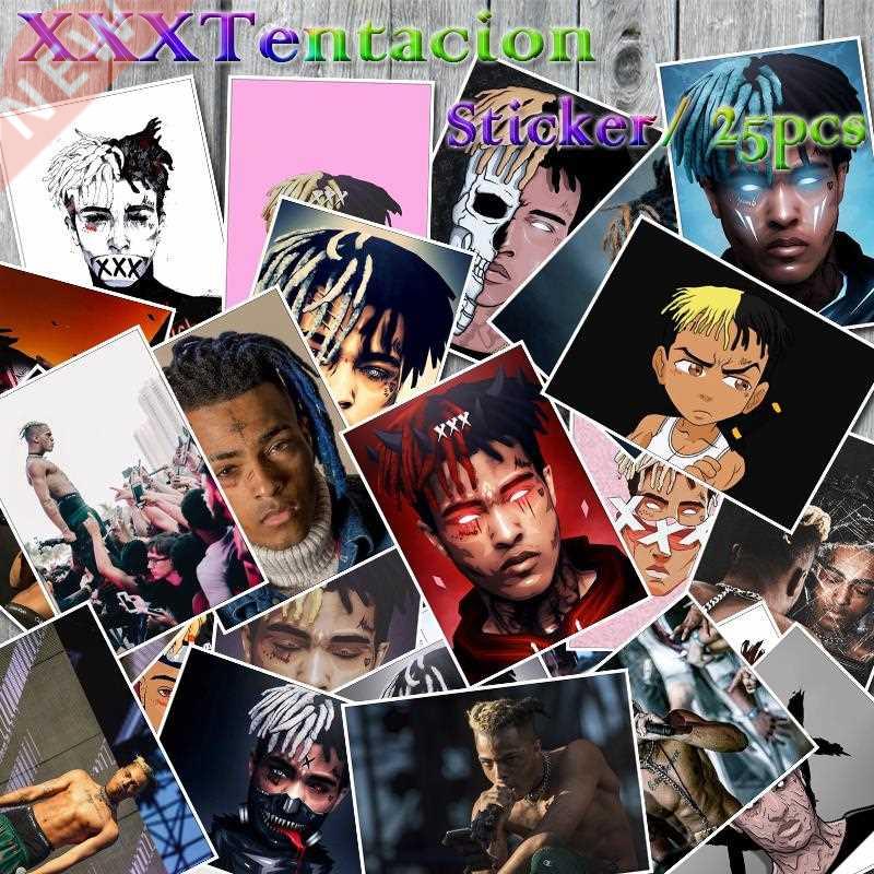 25pcs Hip Hop Music Rapper Xxxtentacion Singer Poster Stick图片