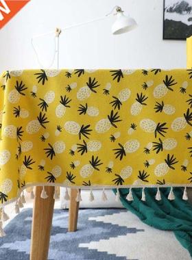 Rectangle Pineapple Pattern Table Cover Dining Table Cloth