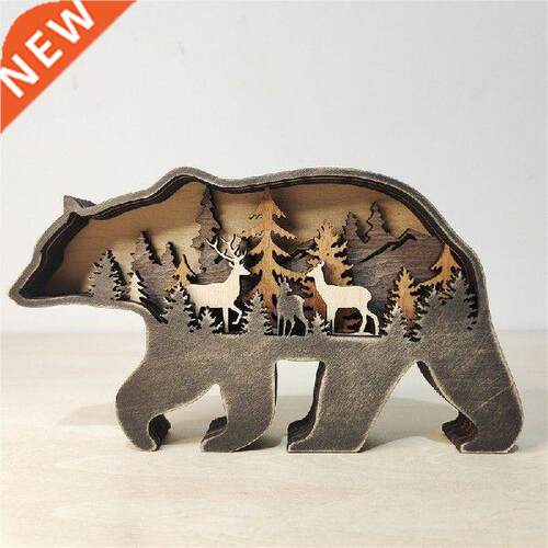 2022 Animal Bears Craft Figurine Desktop Table Ornament