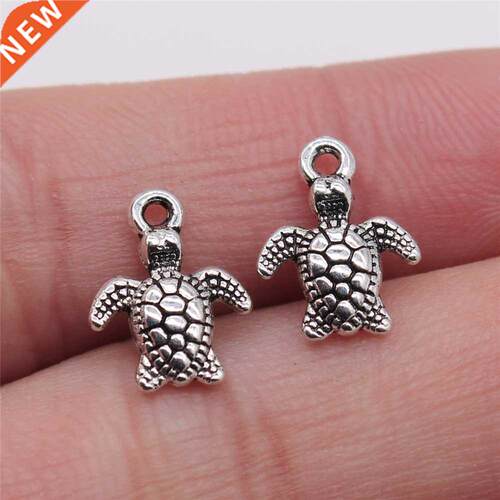 WYSIWYG 20pcs 10x13mm Charms Sea Turtle  Jewelry Findings