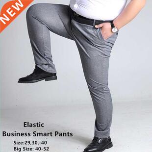 Plus Size Mens Trousers Casual Pants Grey Black Dark Blue El