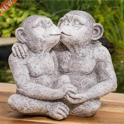 Kissing Monkeys Figure Simulated Party for Bedroom Shelves