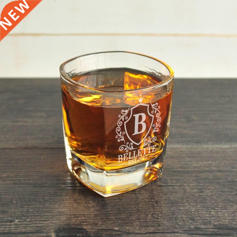 Custom Whiskey Glass, Monogrammed Whiskey Glasses, Engraved图片
