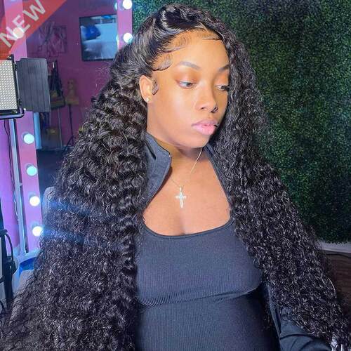 0 2 Inch 60 Deep Wave Frontal Brazilian Remy 1x4 Curly H