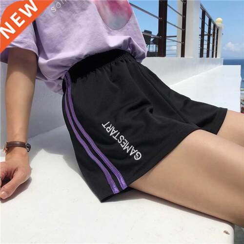 Summer vintage track shorts women vetement femme loose high