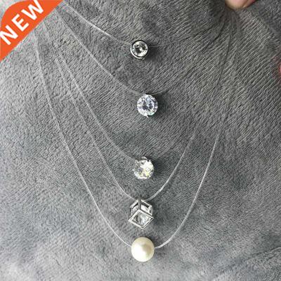 SNG New Personality Fashion Square Imitation Pearl Crystal Z