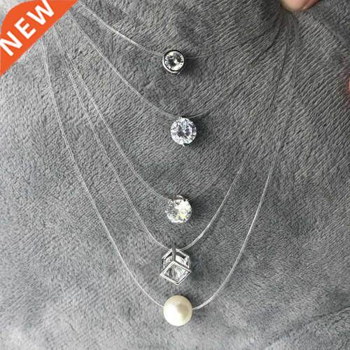 SNG New Personality Fashion Square Imitation Pearl Crystal Z