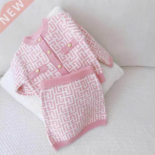 Girls 2pcs Knitting Kids Set Winter Long Sleeves Princess To