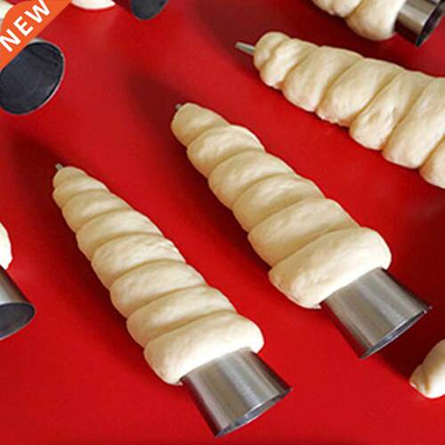 5pcs Baking Cones Stainless Steel Spiral Baked Croissant