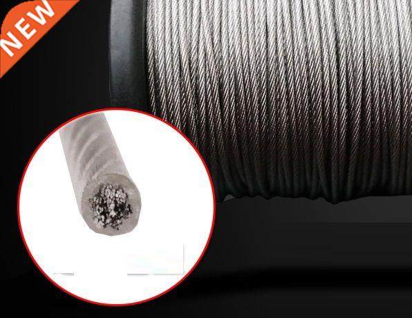 3-4MM 100-200M, 7X7 304 stainless steel wire rope with PVC
