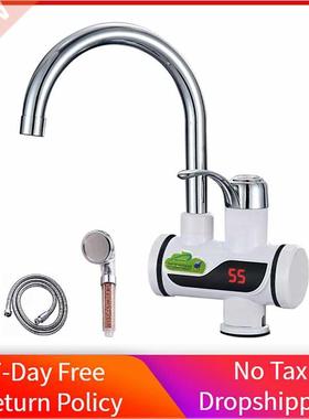 3000W Temperature Display Instant Hot Water Tap Kitchen Bat