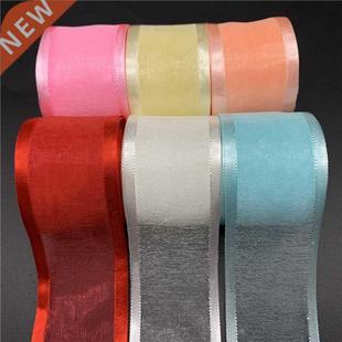 5Yards/Lot 38mm Satin Edge Organza Ribbon Bow Hair Wedding C